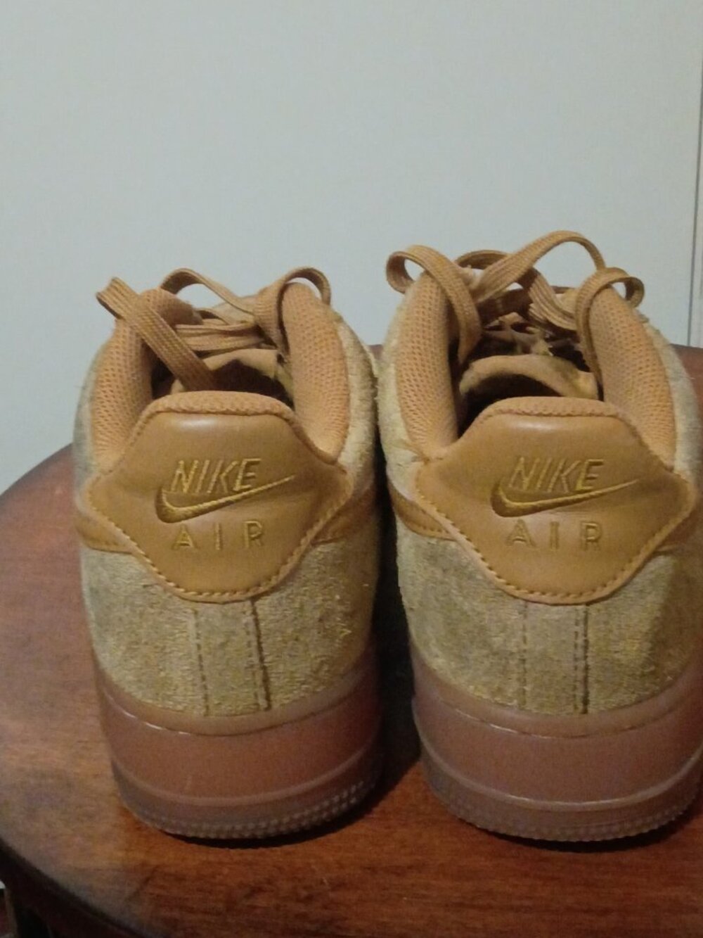 Nike Air Force 1 Wheat Gum Light Brown Suede Sneakers BQ5485-700 Kids Size 6Y - Picture 9 of 12